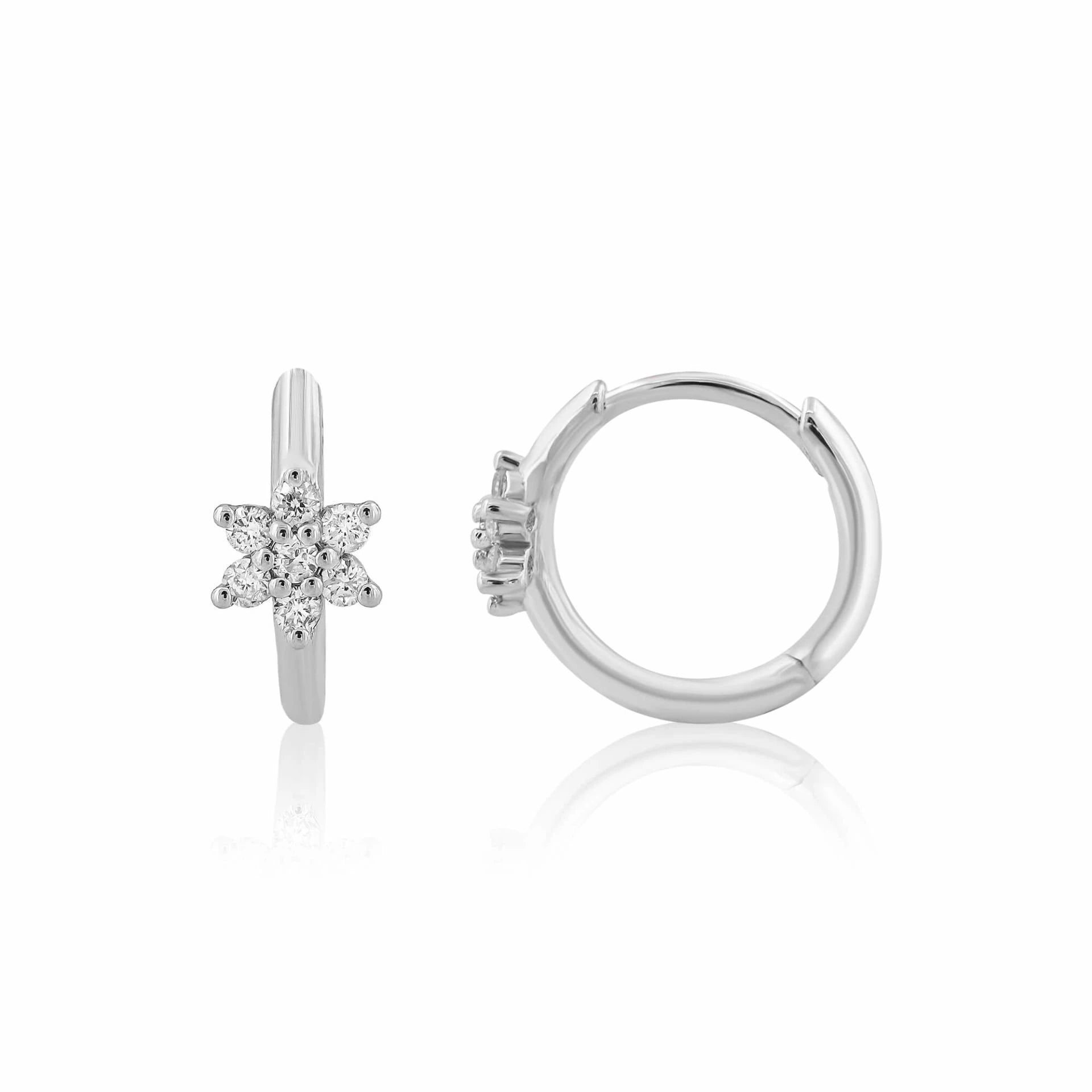 0,11 Karat Pırlanta Halka Küpe