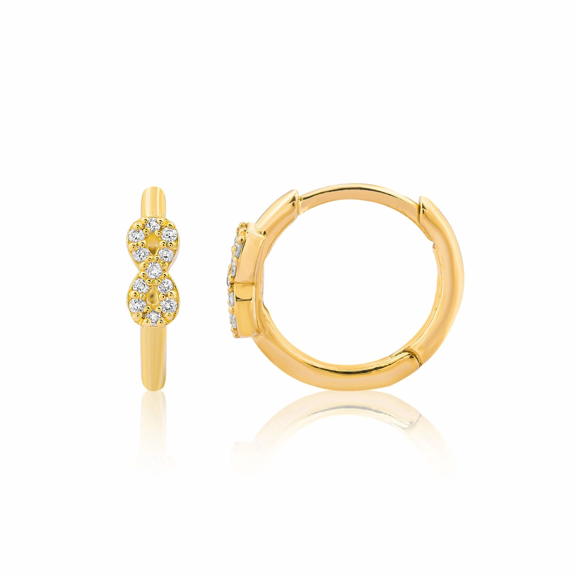 0,06 Karat Pırlanta Halka Küpe