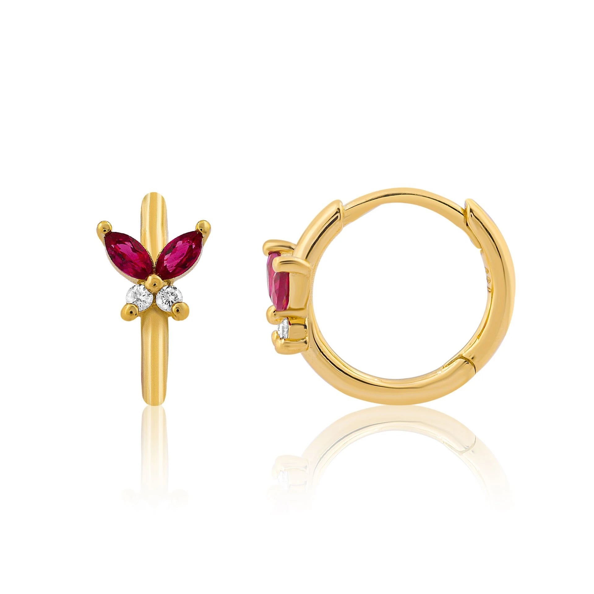 0,21 Karat Pırlanta Halka Küpe