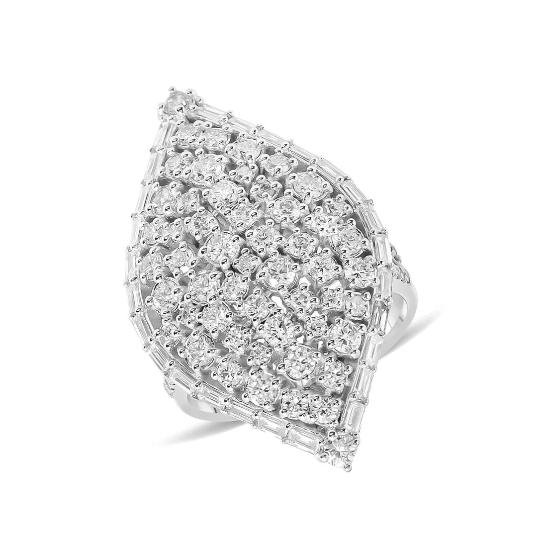 2,05 Karat Tasarım Baget Pırlanta Yüzük - Venta Jewelry