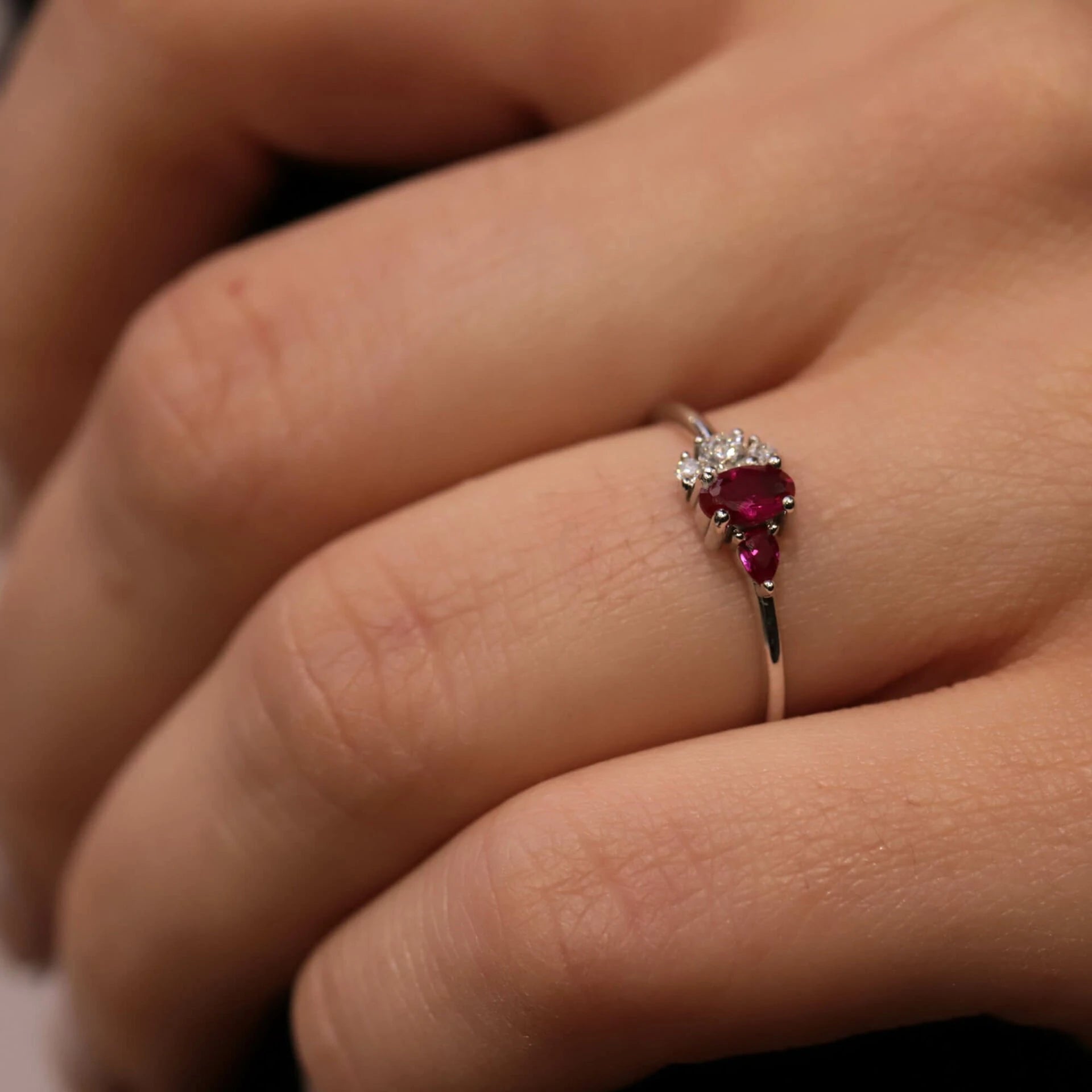 0,40 Karat Pırlantalı Yakut Yüzük