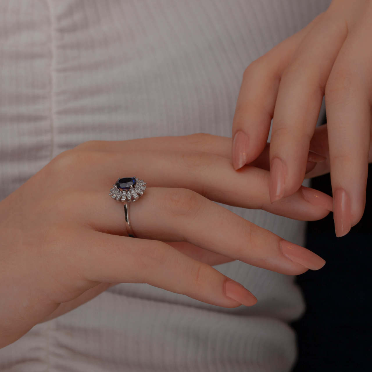 1,93 Karat Pırlantalı Safir Yüzük "Irmak"