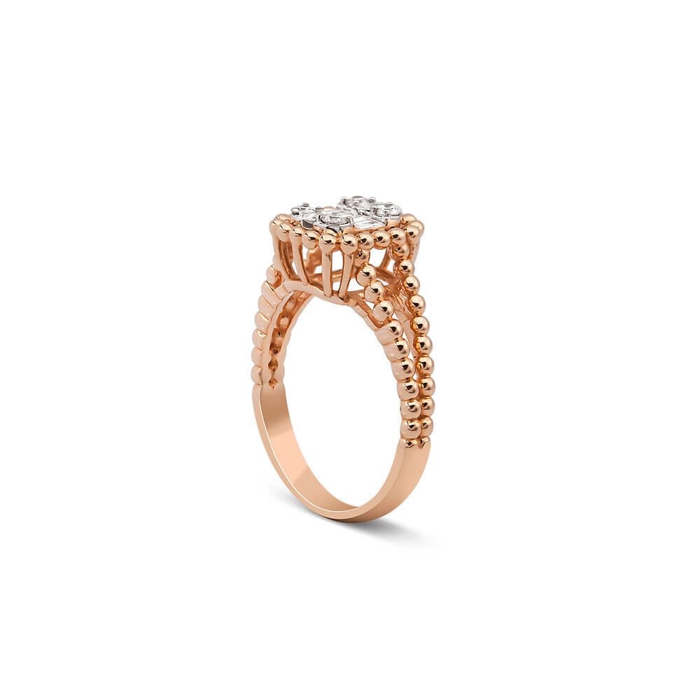 0,35 Karat Baget Pırlanta Yüzük "Çiler"