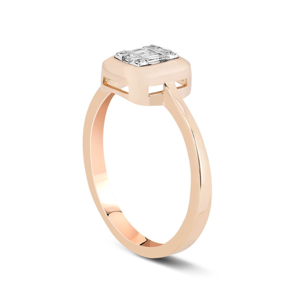 0,15 Karat Baget Pırlanta Yüzük