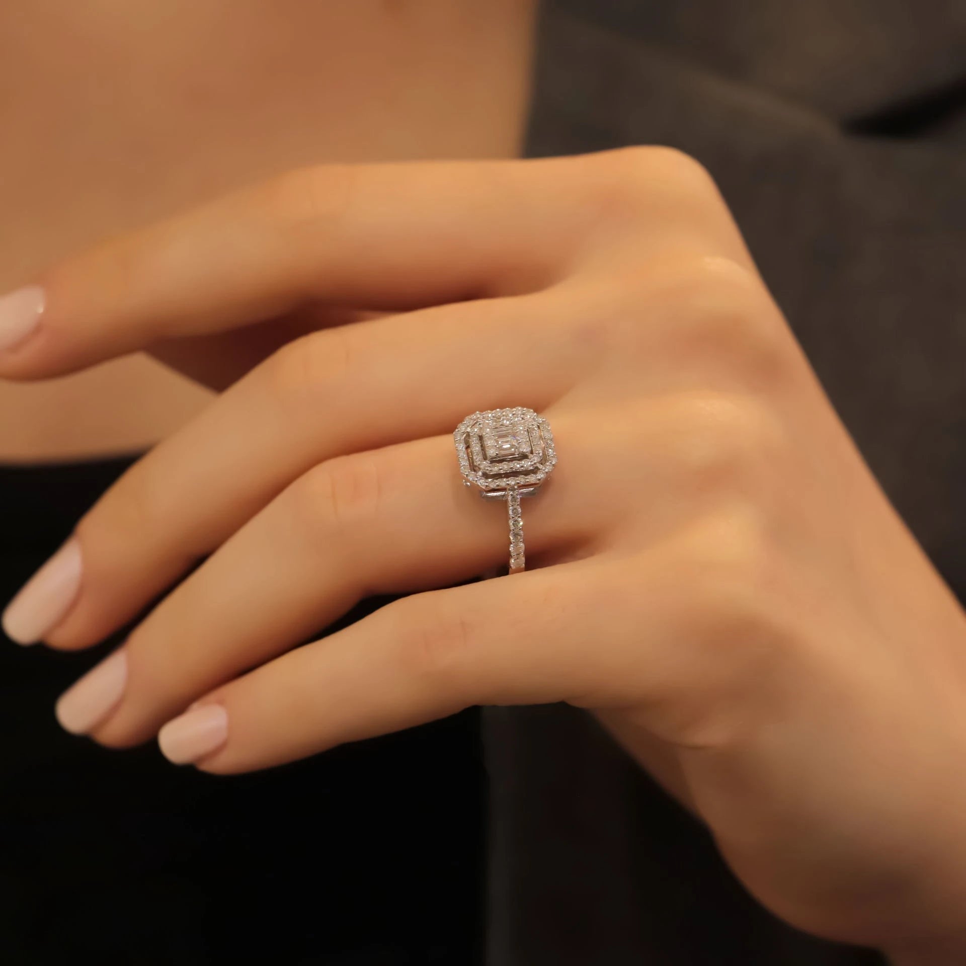 0,54 Karat Baget Pırlanta Yüzük "Erva"