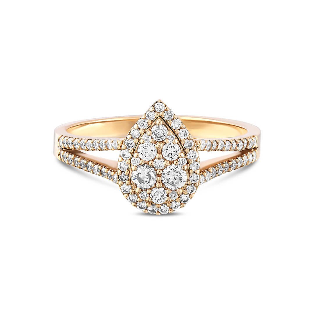 0,59 Karat Damla Coronet Pırlanta Yüzük