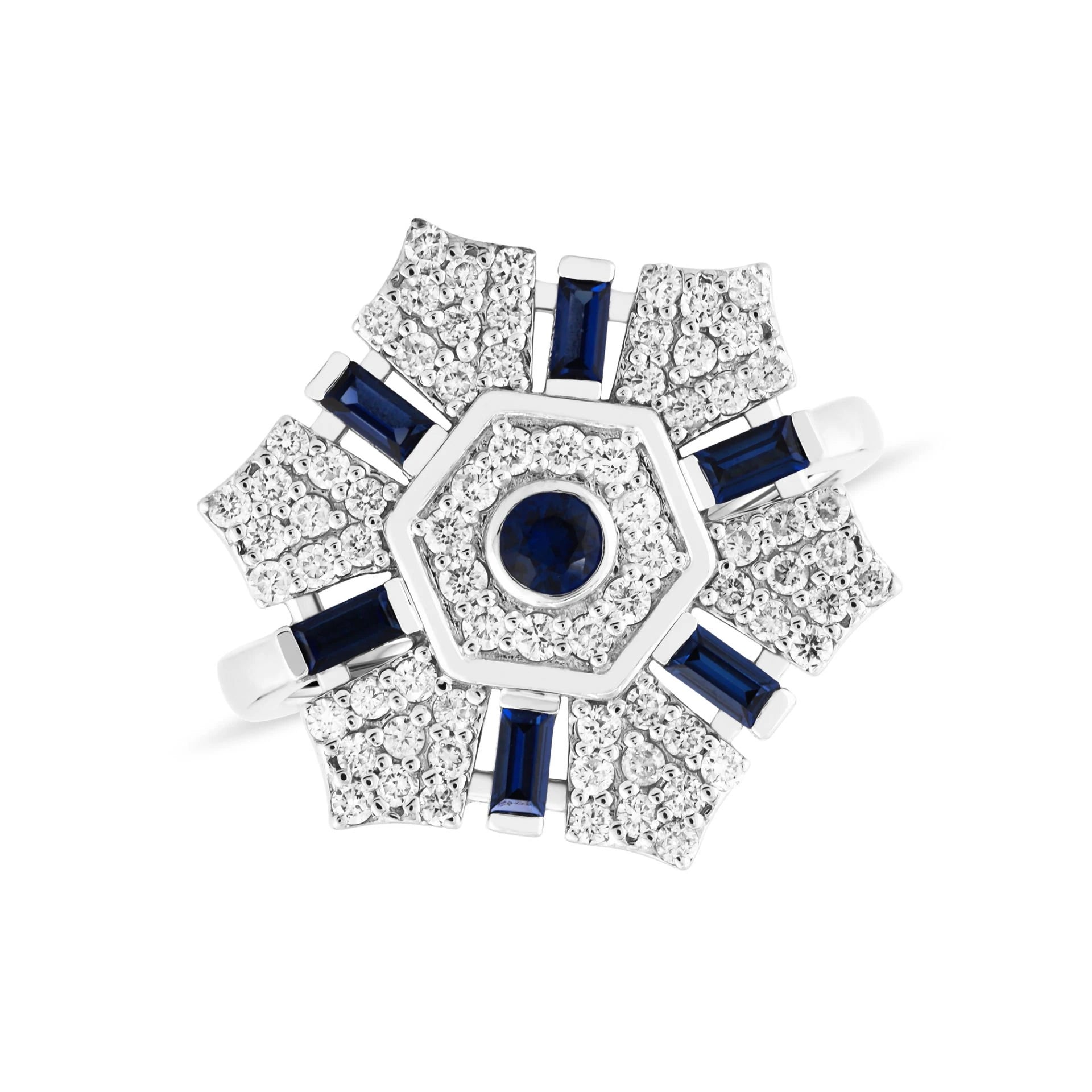 1,05 Karat Safir Taşlı Pırlanta Yüzük "Duha"