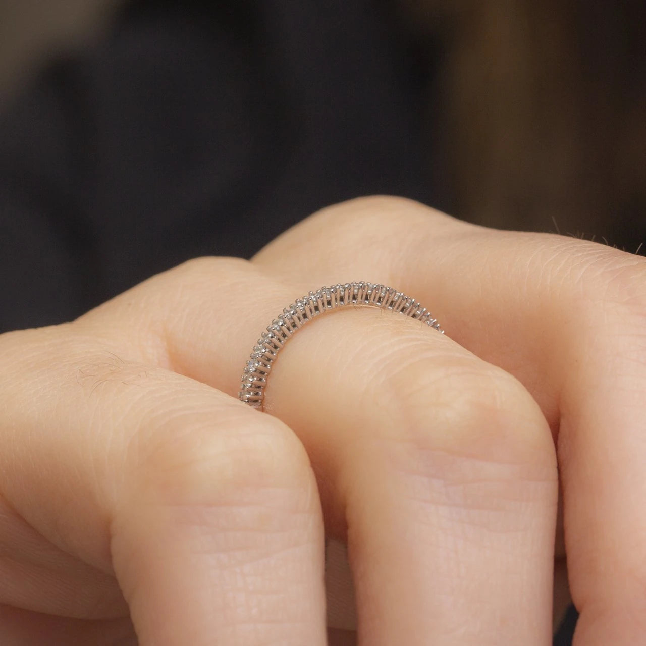 0,35 Karat Yarımtur Pırlanta Yüzük "Şiar"