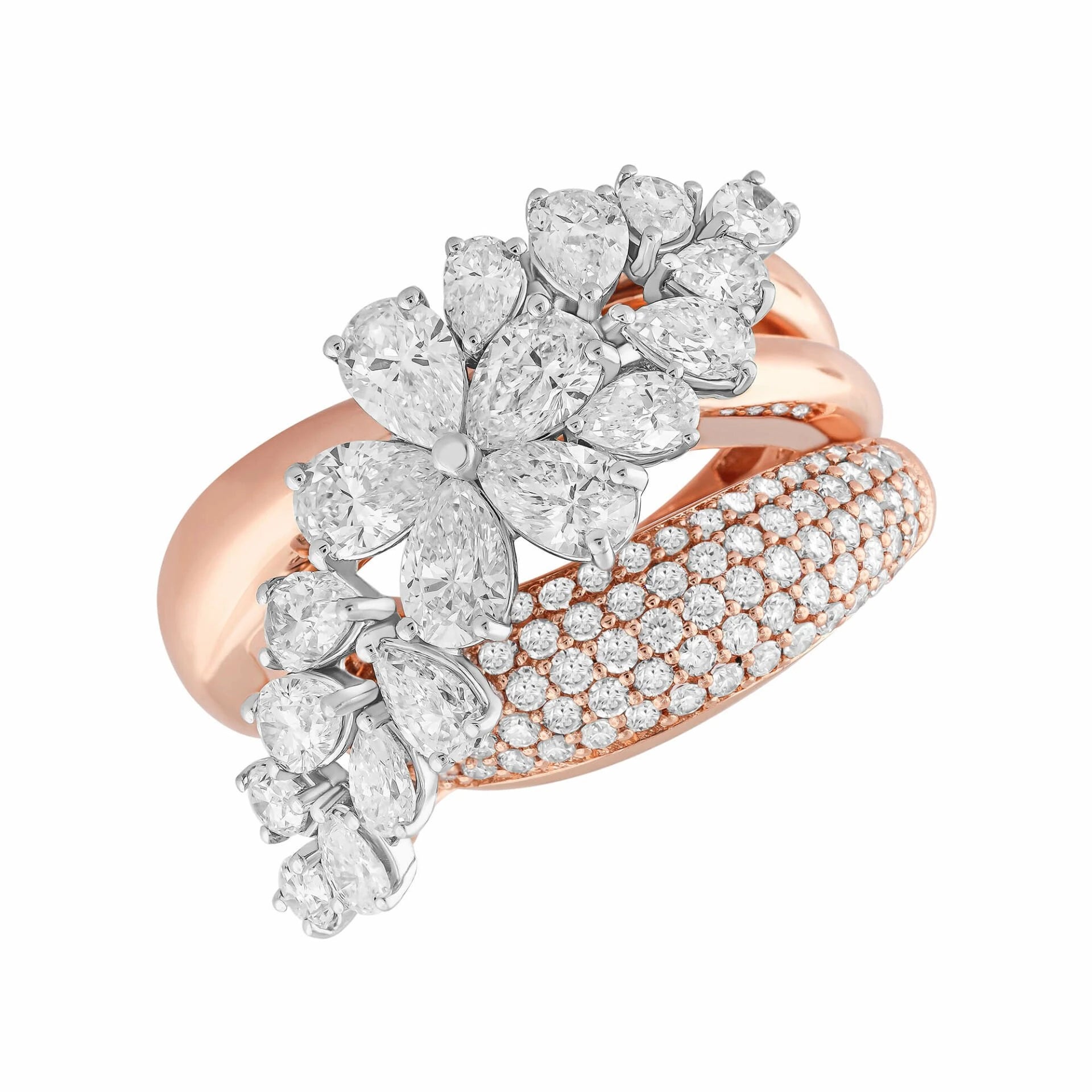 3,53 Karat Tasarım Pırlanta Yüzük "Petite Fleur"