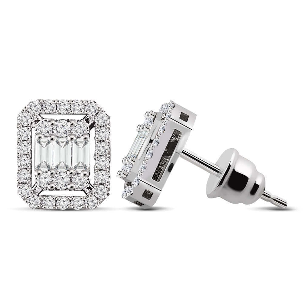 0,30 Karat Baget Pırlanta Küpe "İLMA"