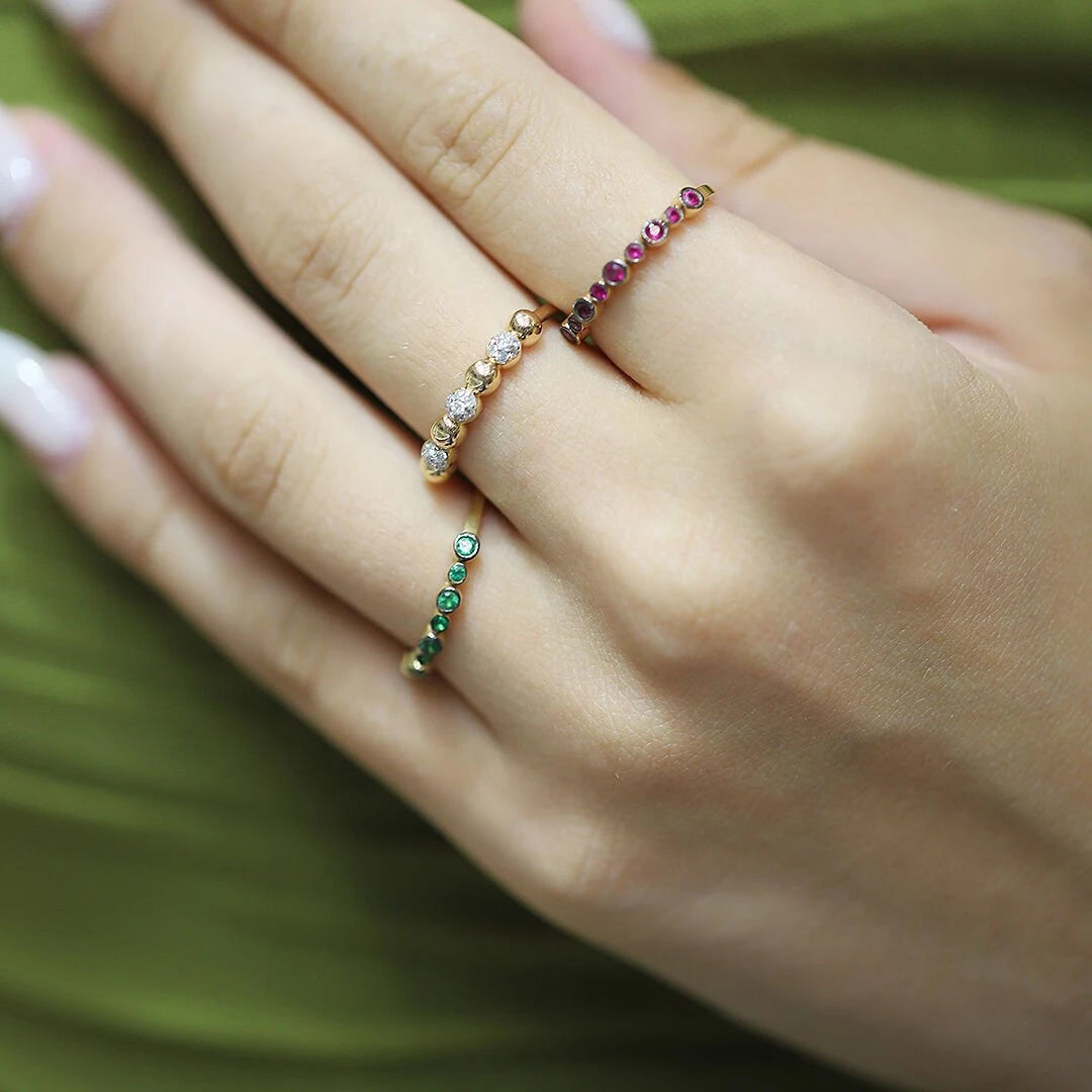 0,17 Karat Tasarım Pırlanta Yüzük "Top"