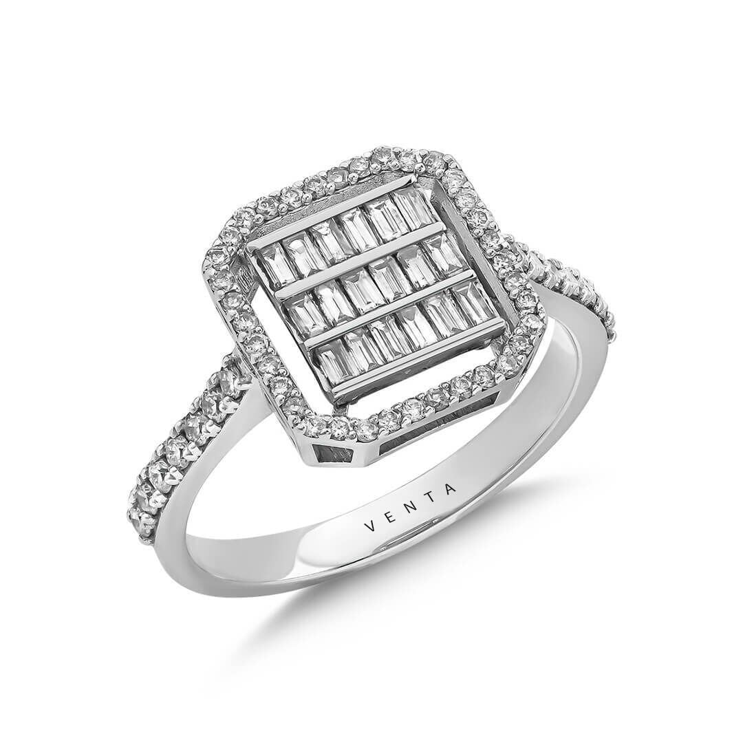 0,65 Karat Baget Pırlanta Yüzük