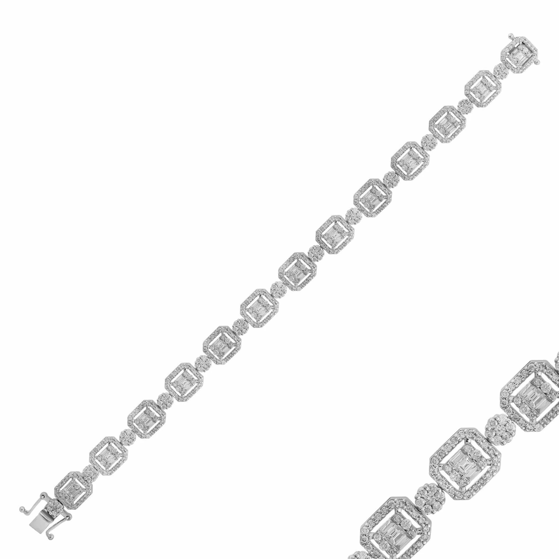 3,81 Karat Baget Pırlanta Bileklik