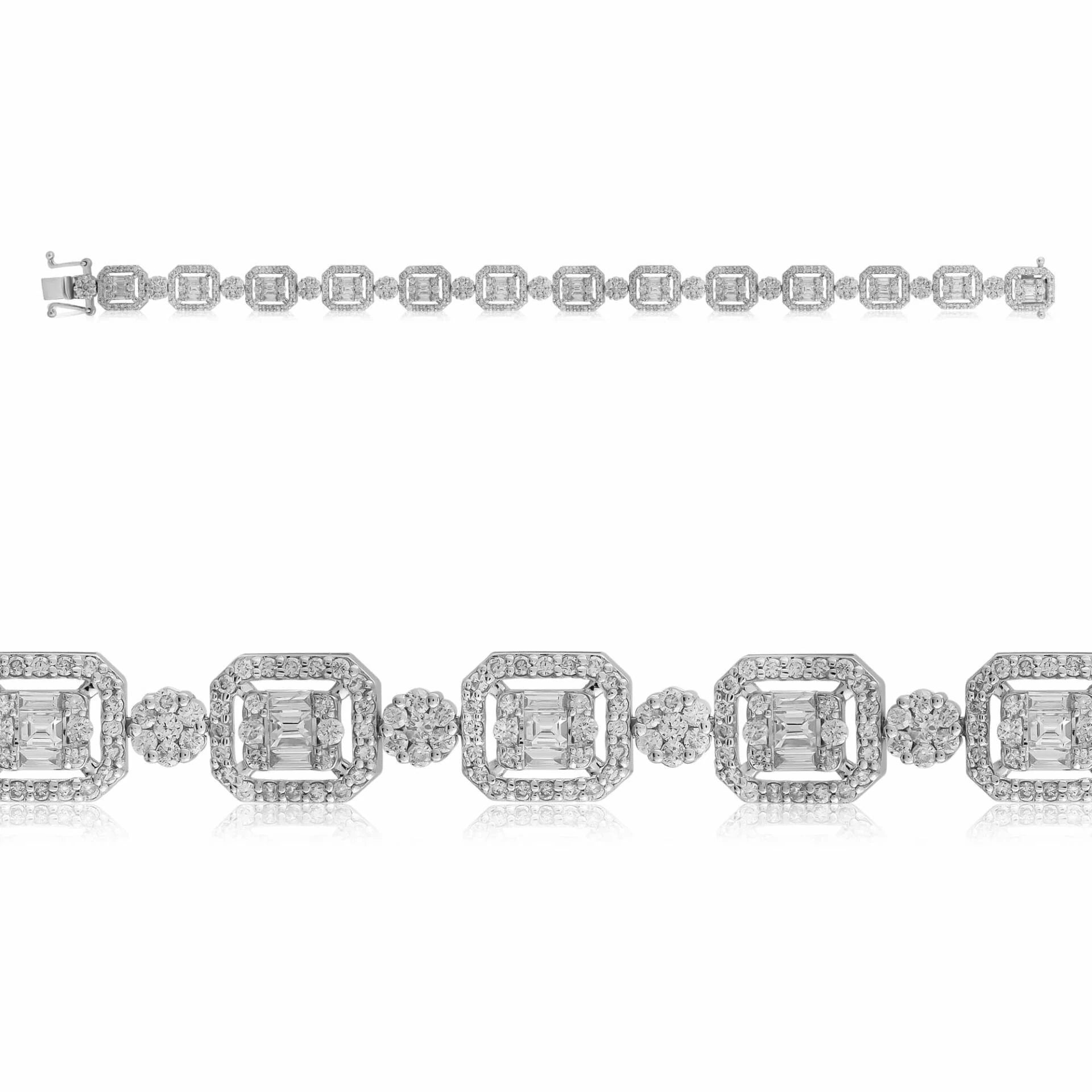 3,81 Karat Baget Pırlanta Bileklik