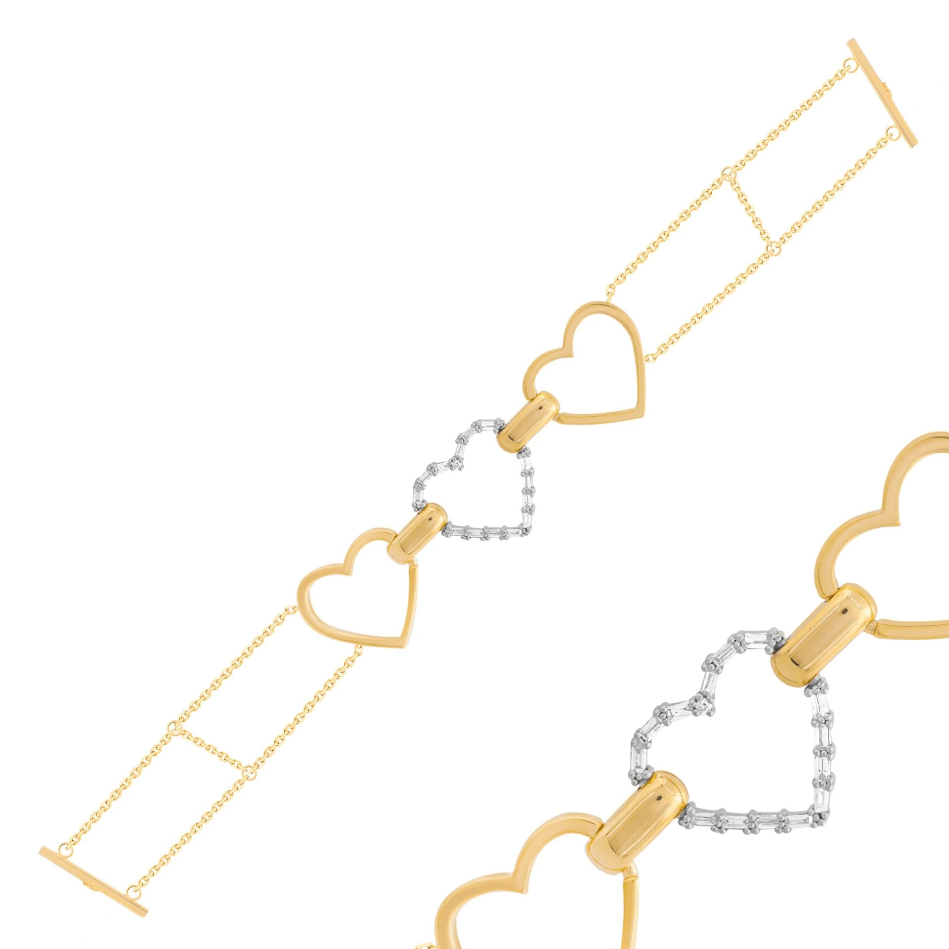 0,19 Karat Tasarım Pırlanta Bileklik "Kalp"