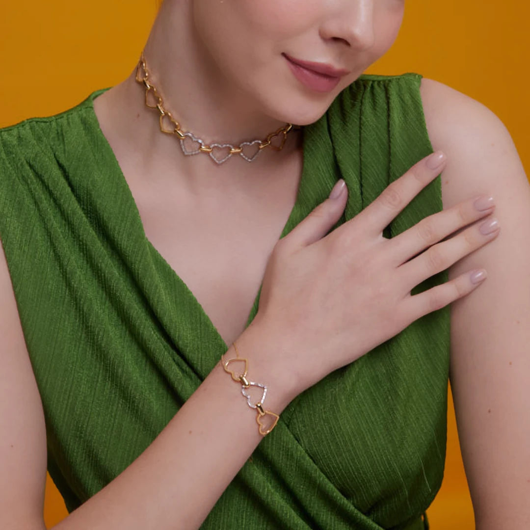 0,19 Karat Tasarım Pırlanta Bileklik "Kalp"