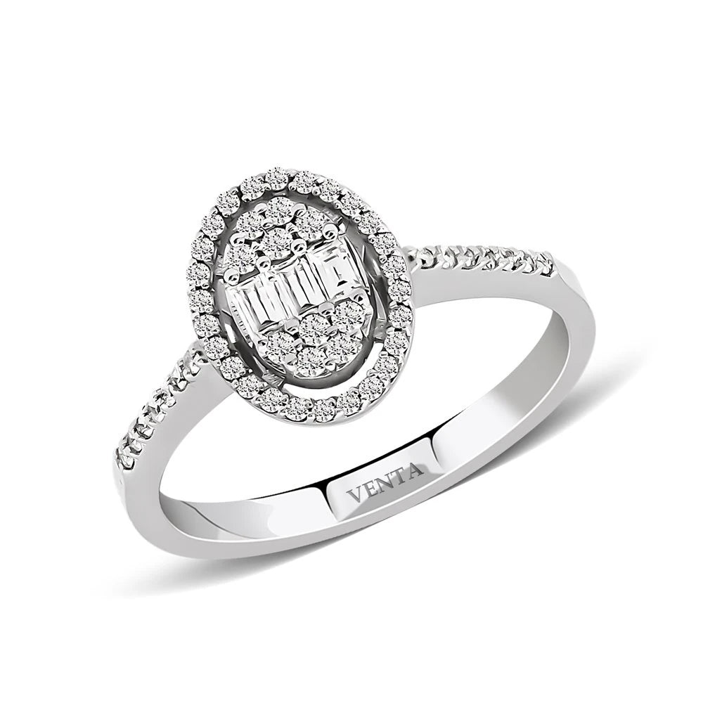 0,35 Karat Baget Pırlanta Yüzük