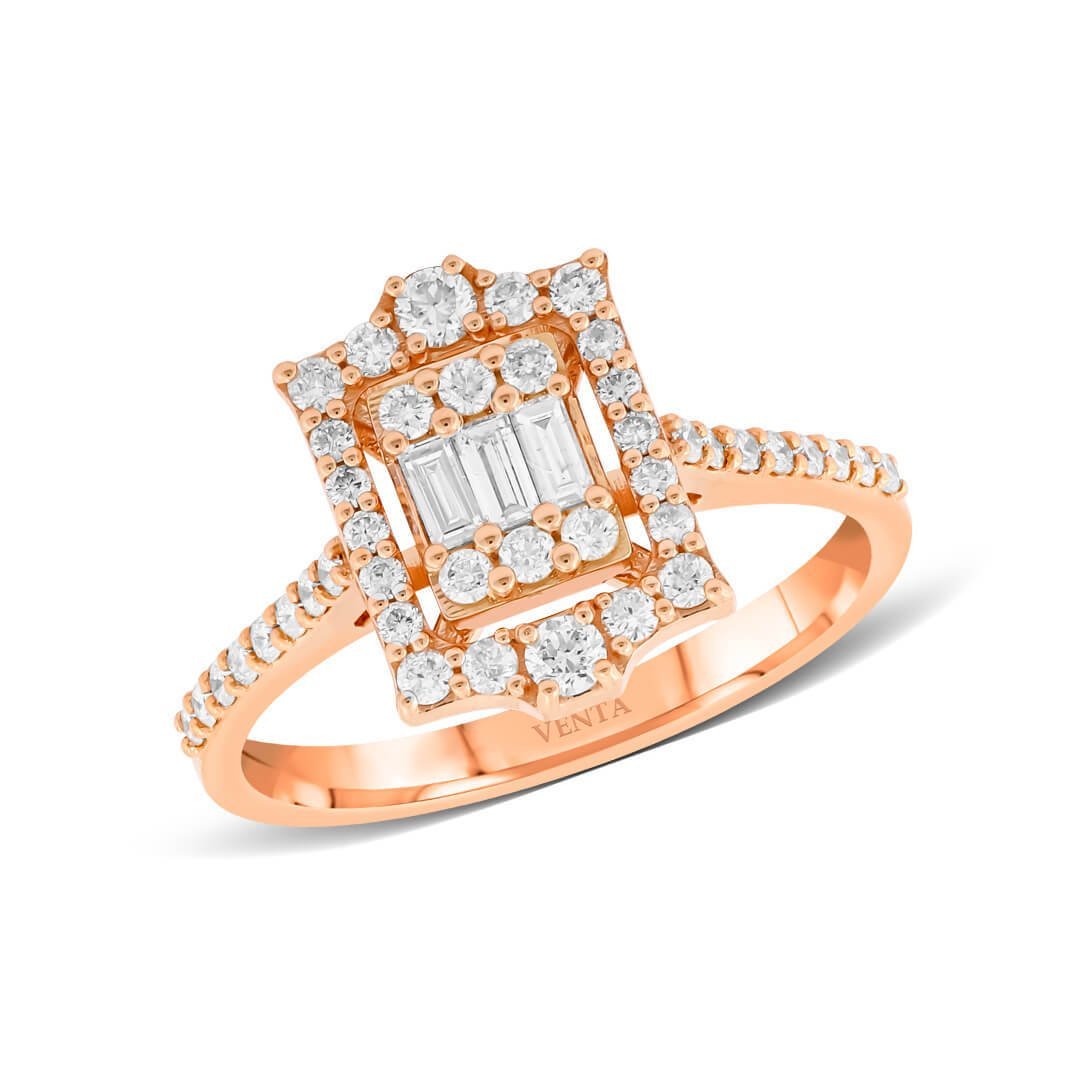 0,55 Karat Baget Pırlanta Yüzük