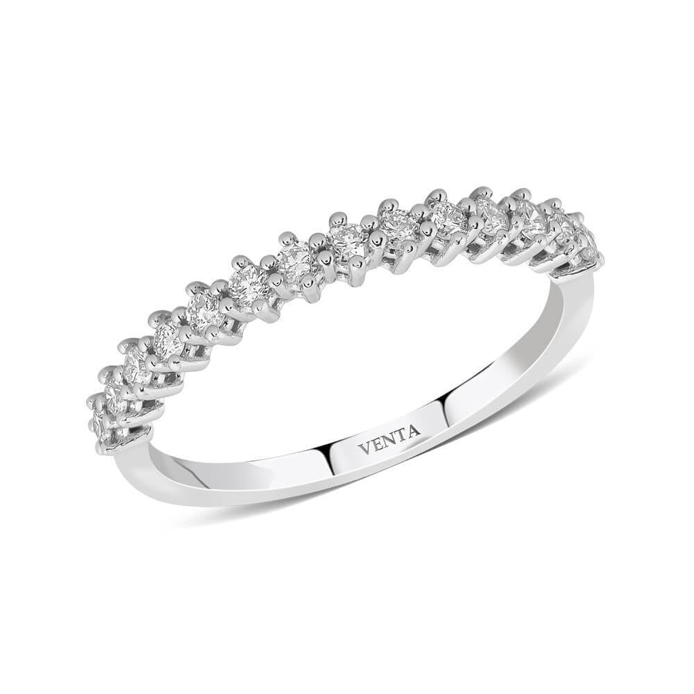 0,35 Karat Yarımtur Pırlanta Yüzük "Şiar"