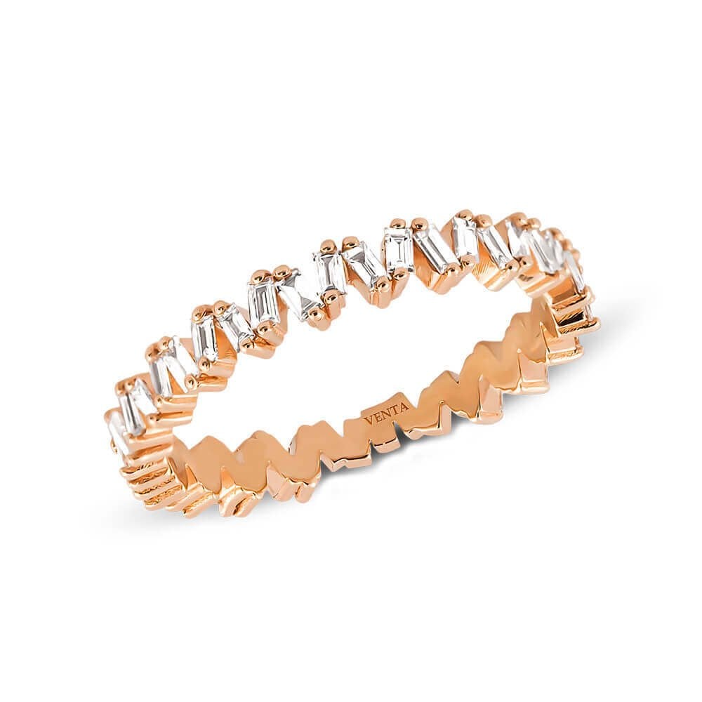 0,56 Karat Baget Pırlanta Yüzük "Mon Cherry"