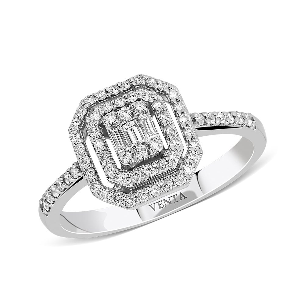 0,54 Karat Baget Pırlanta Yüzük "Erva"