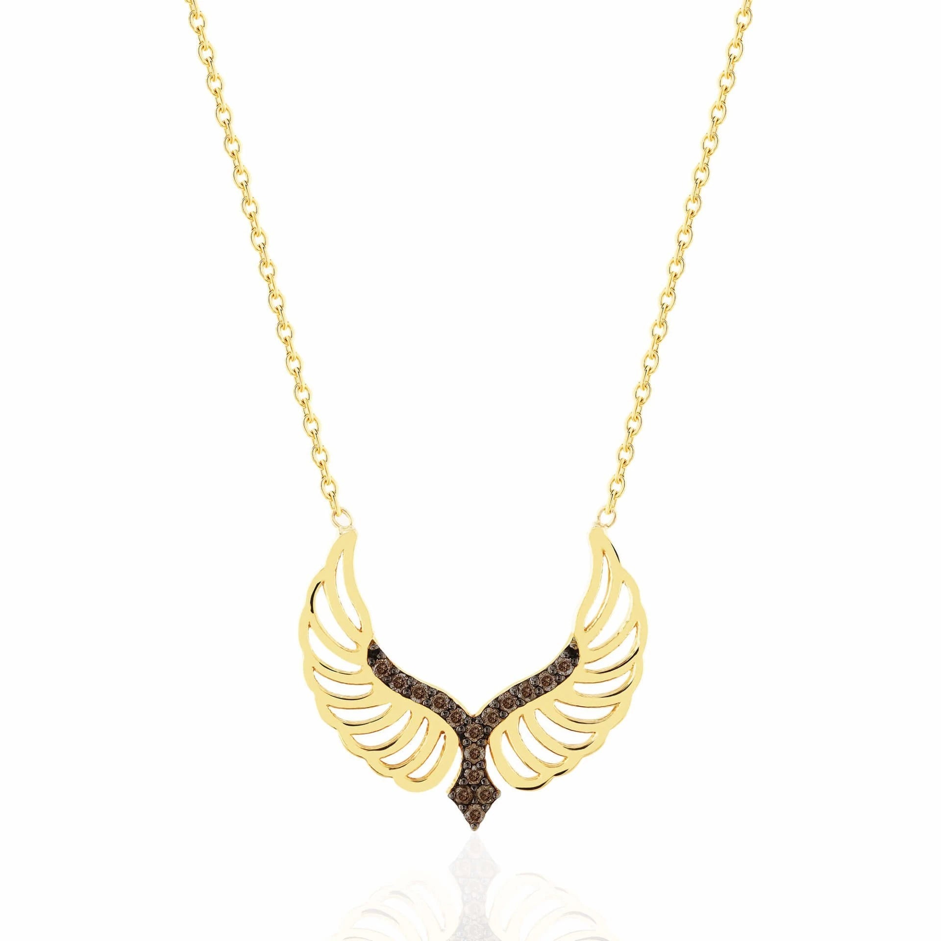 0,08 Karat Pırlanta Kolye "Kanat"