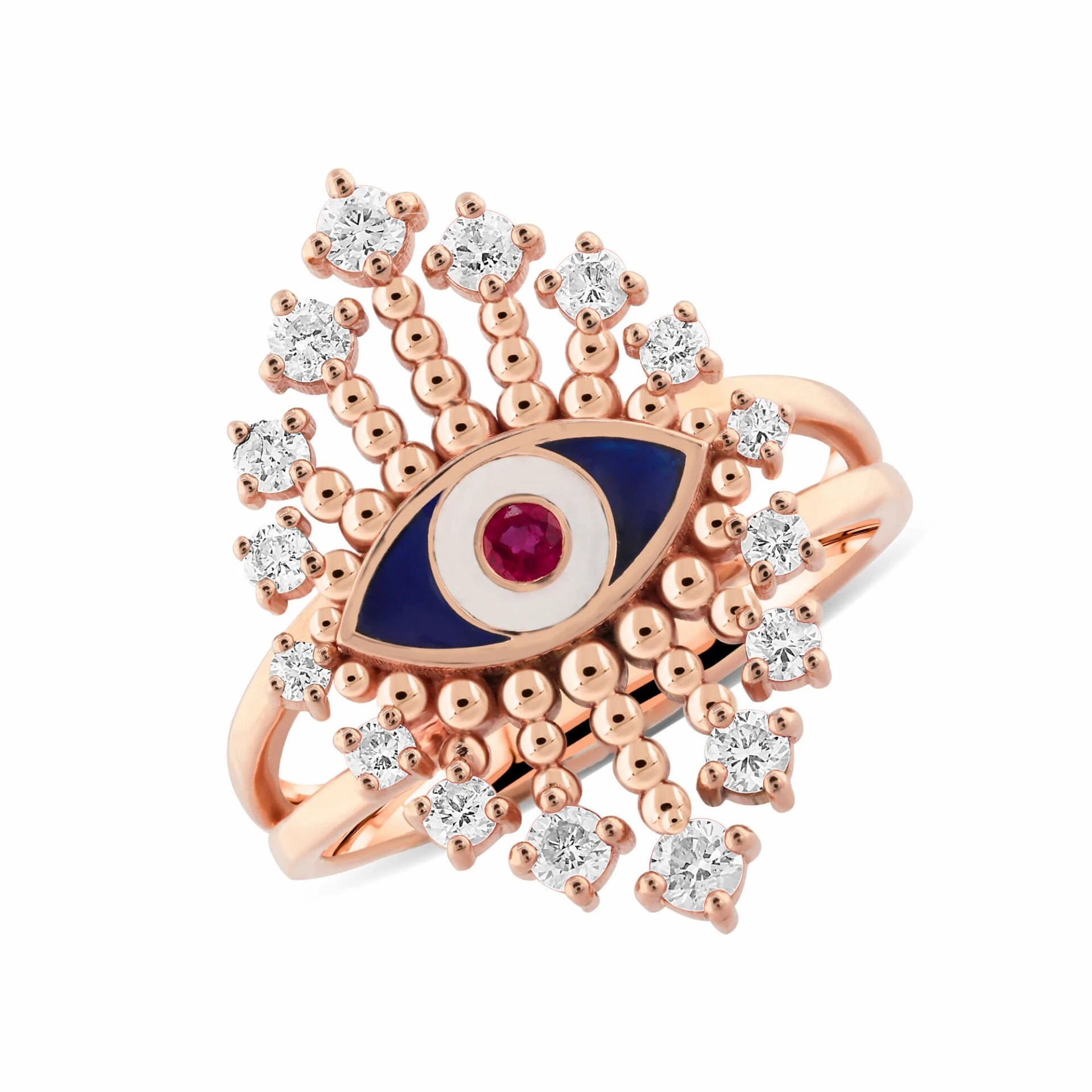 0,55 Karat Tasarım Pırlanta Yüzük "Göz"