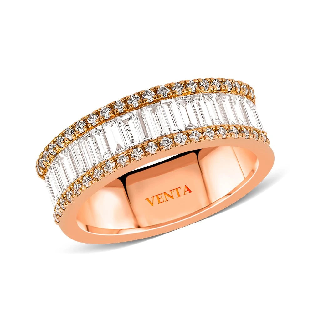 0,89 Karat Baget Yarımtur Pırlanta Yüzük "Zühur"