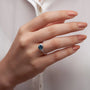 1,75 Karat Blue Topaz Pırlantalı Yüzük - Venta Jewelry