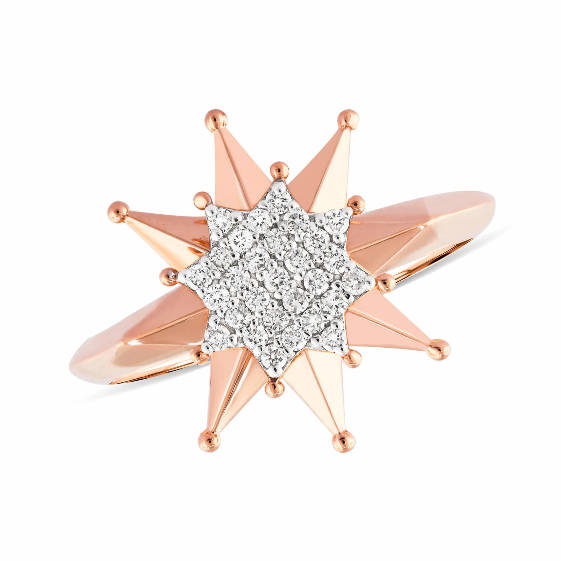 0,21 Karat Tasarım Pırlanta Yüzük "Yıldız"