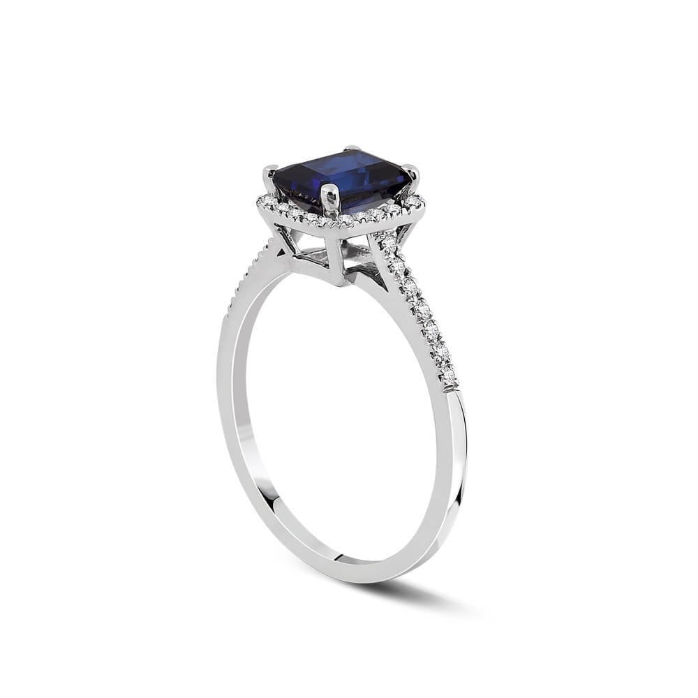 1,65 Karat Pırlantalı Safir Yüzük "Cache"