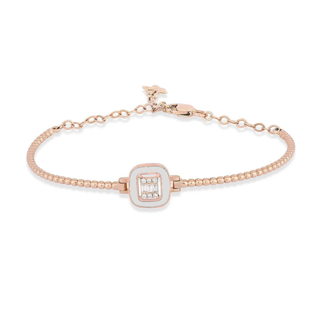 0,09 Karat Mineli Baget Pırlanta Bileklik "Mina"