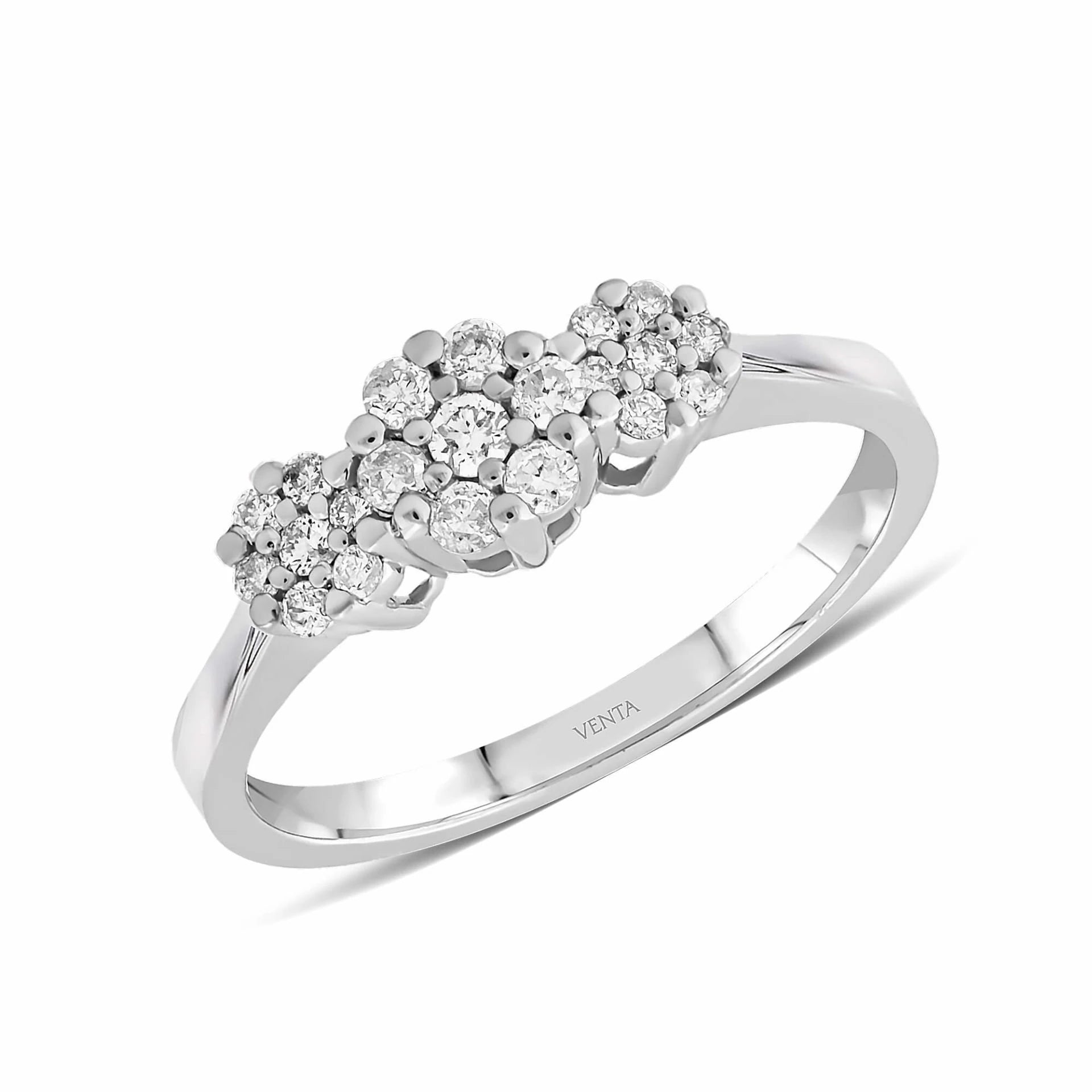 0,22 Karat Tasarım Coronet Pırlanta Yüzük