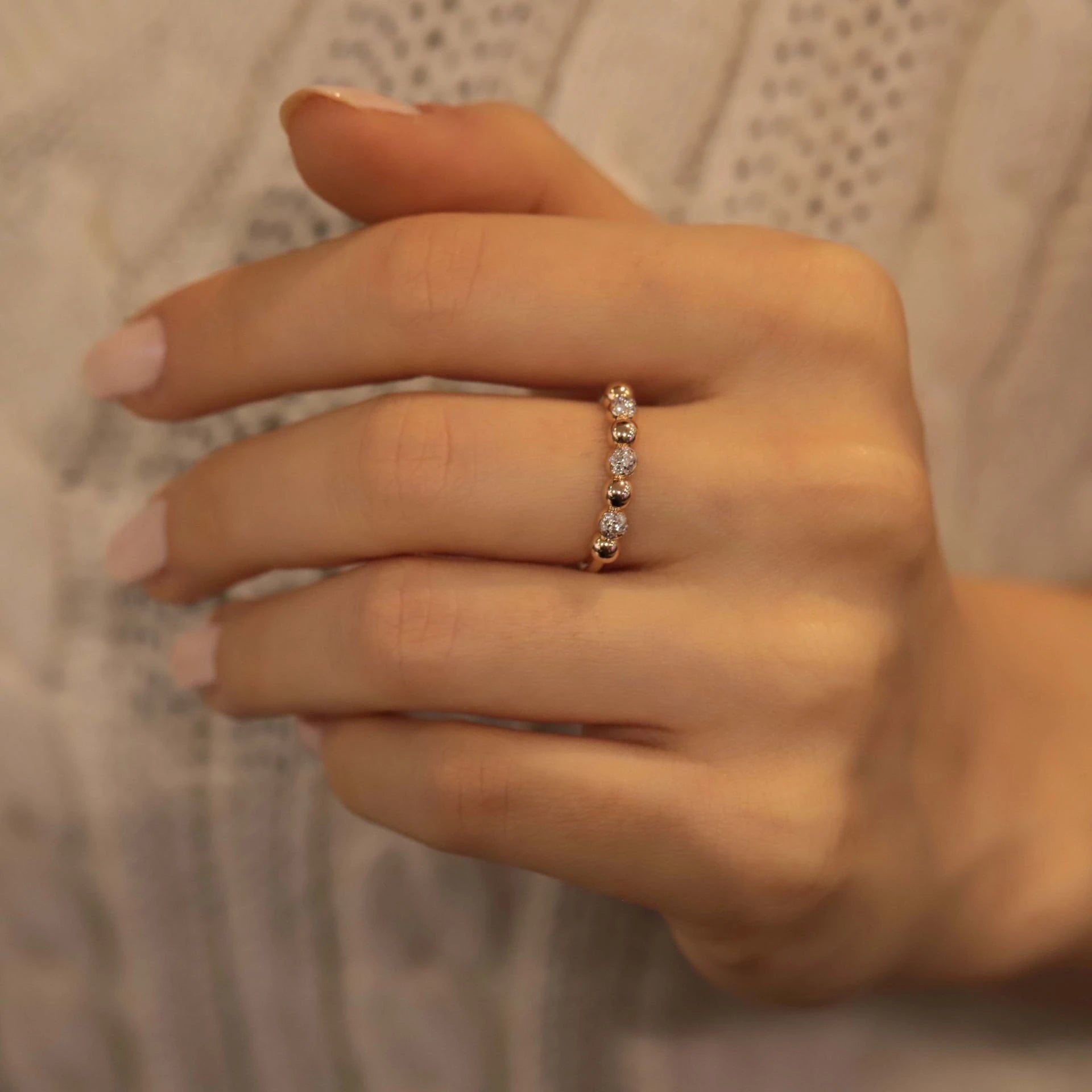 0,17 Karat Tasarım Pırlanta Yüzük "Top"