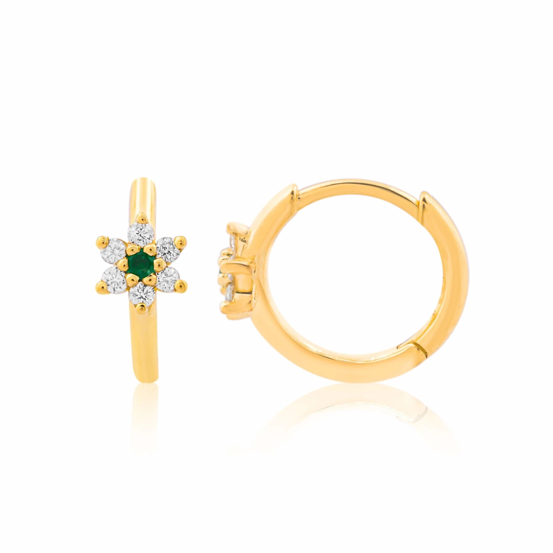 0,13 Karat Pırlanta Halka Küpe