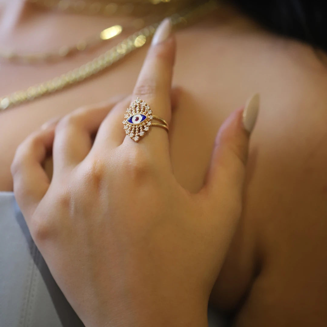 0,55 Karat Tasarım Pırlanta Yüzük "Göz"