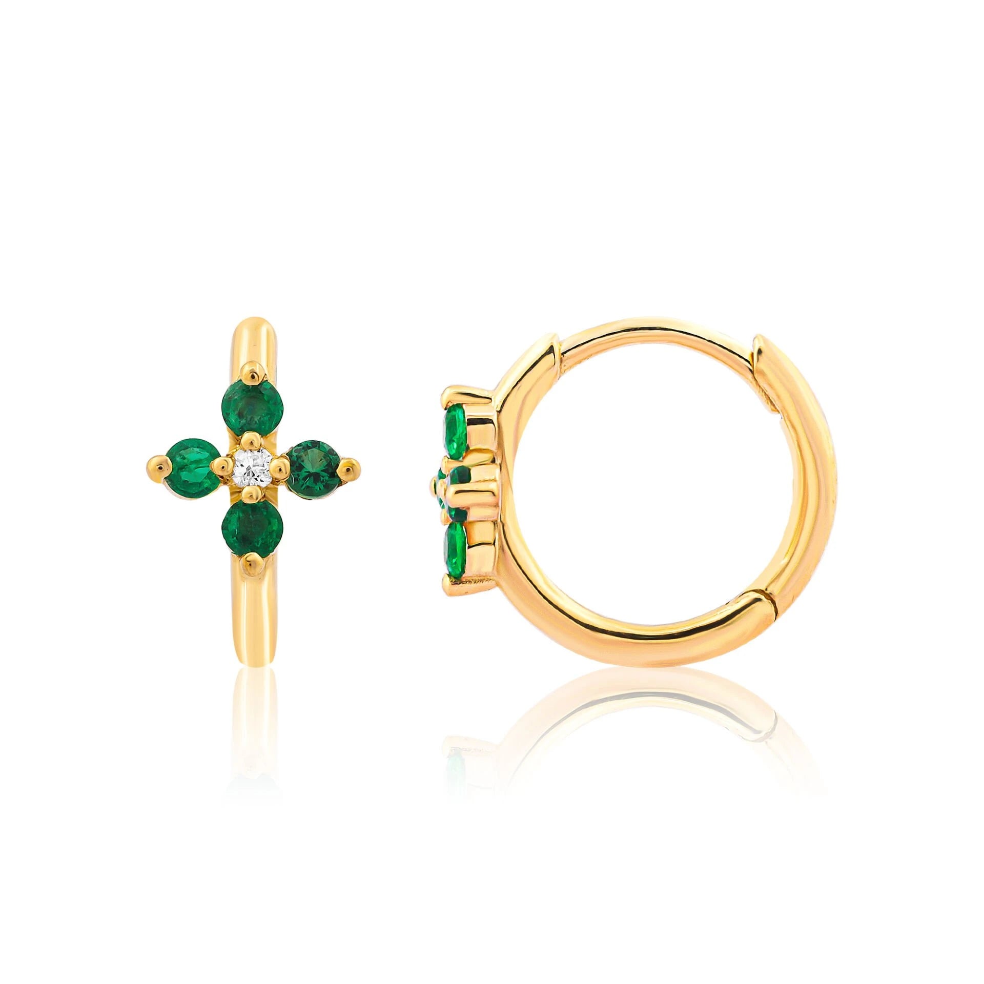 0,11 Karat Pırlanta Halka Küpe