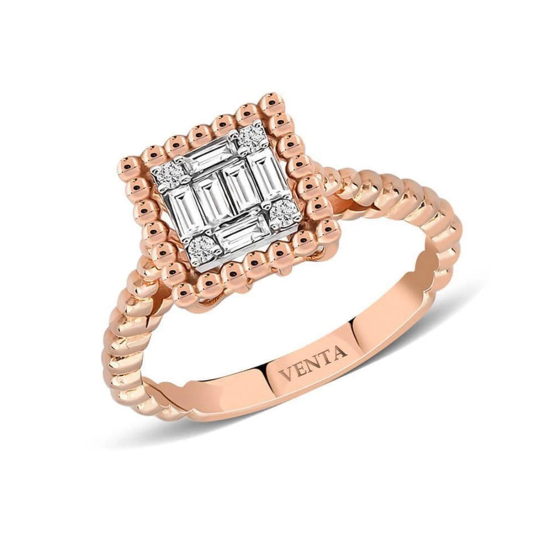 0,35 Karat Baget Pırlanta Yüzük