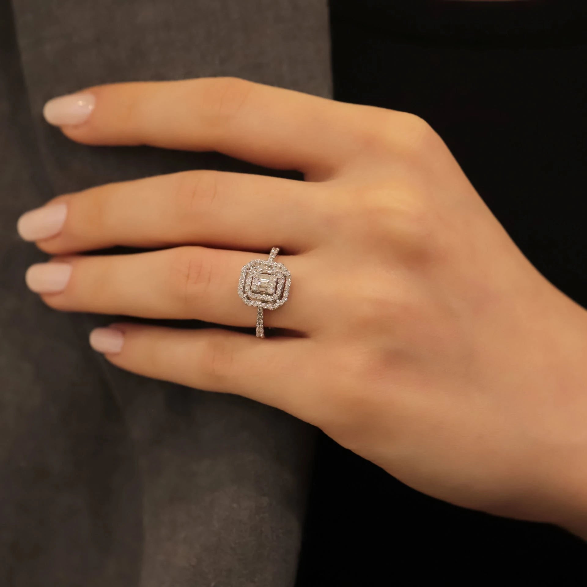 0,54 Karat Baget Pırlanta Yüzük "Erva"