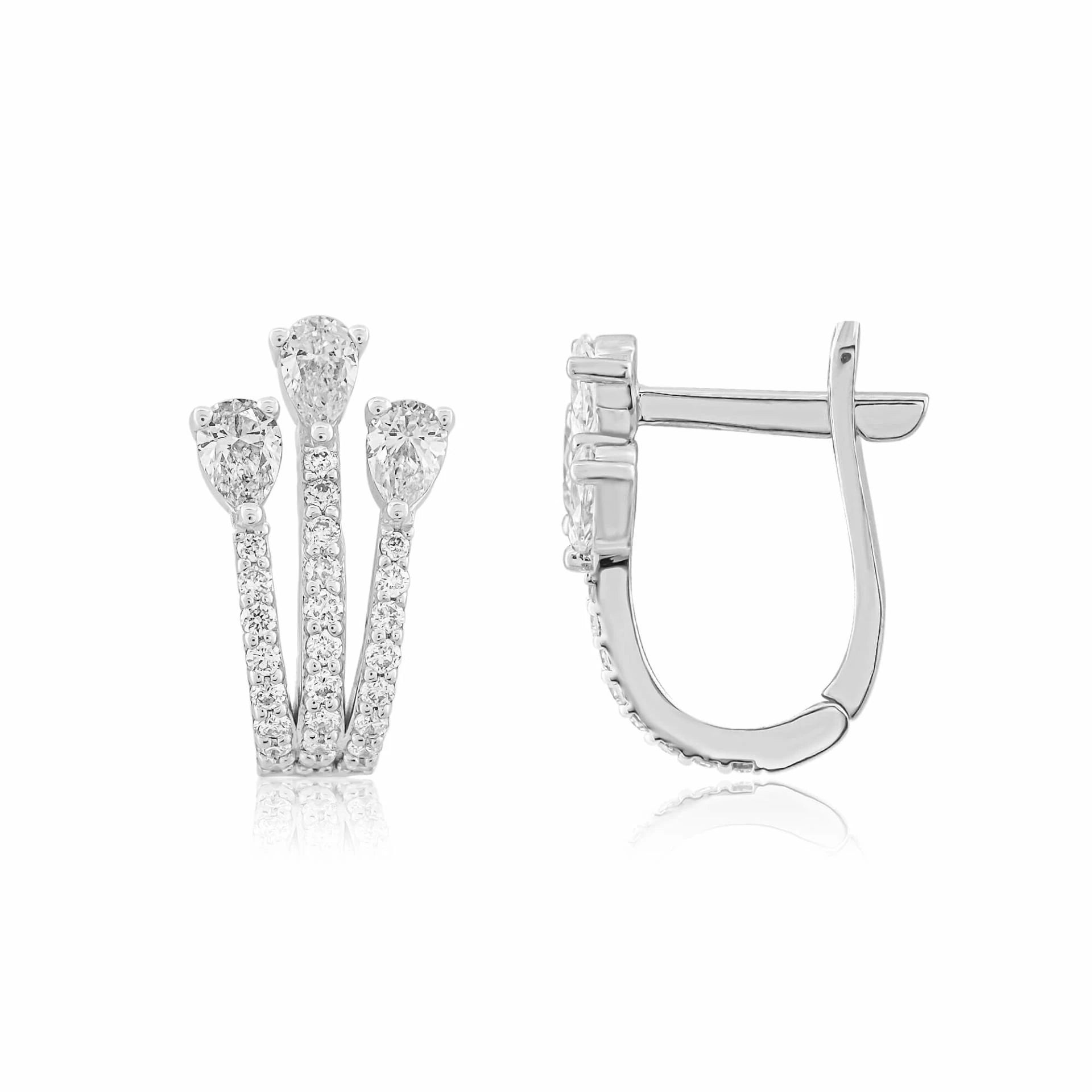 0,87 Karat Tasarım Pırlanta Küpe