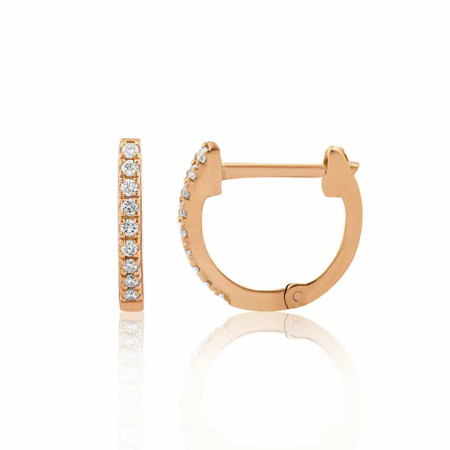 0,06 Karat Pırlanta Halka Küpe