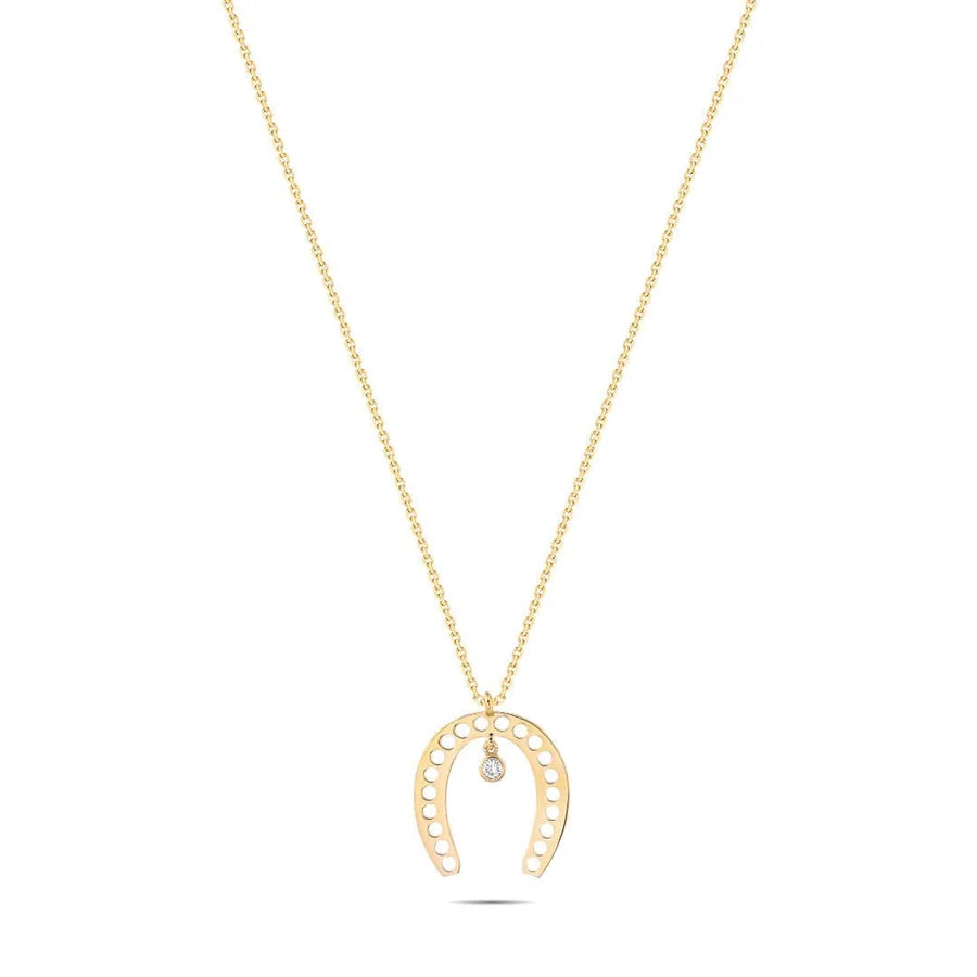 0,03 Karat Pırlanta Kolye "Nal"