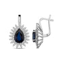4,12 Karat Pırlantalı Safir Küpe - Venta Jewelry