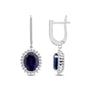 5,31 Karat Pırlantalı Safir Küpe - Venta Jewelry