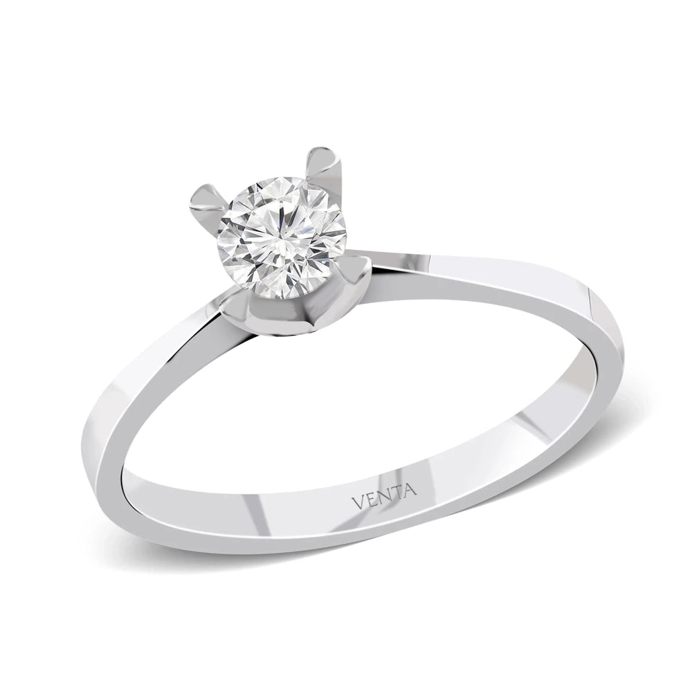 HRD Sertifikalı 0,40 Karat Tektaş Pırlanta Yüzük "Rima"