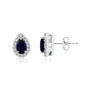 0,64 Karat Pırlanta Safir Küpe - Venta Jewelry