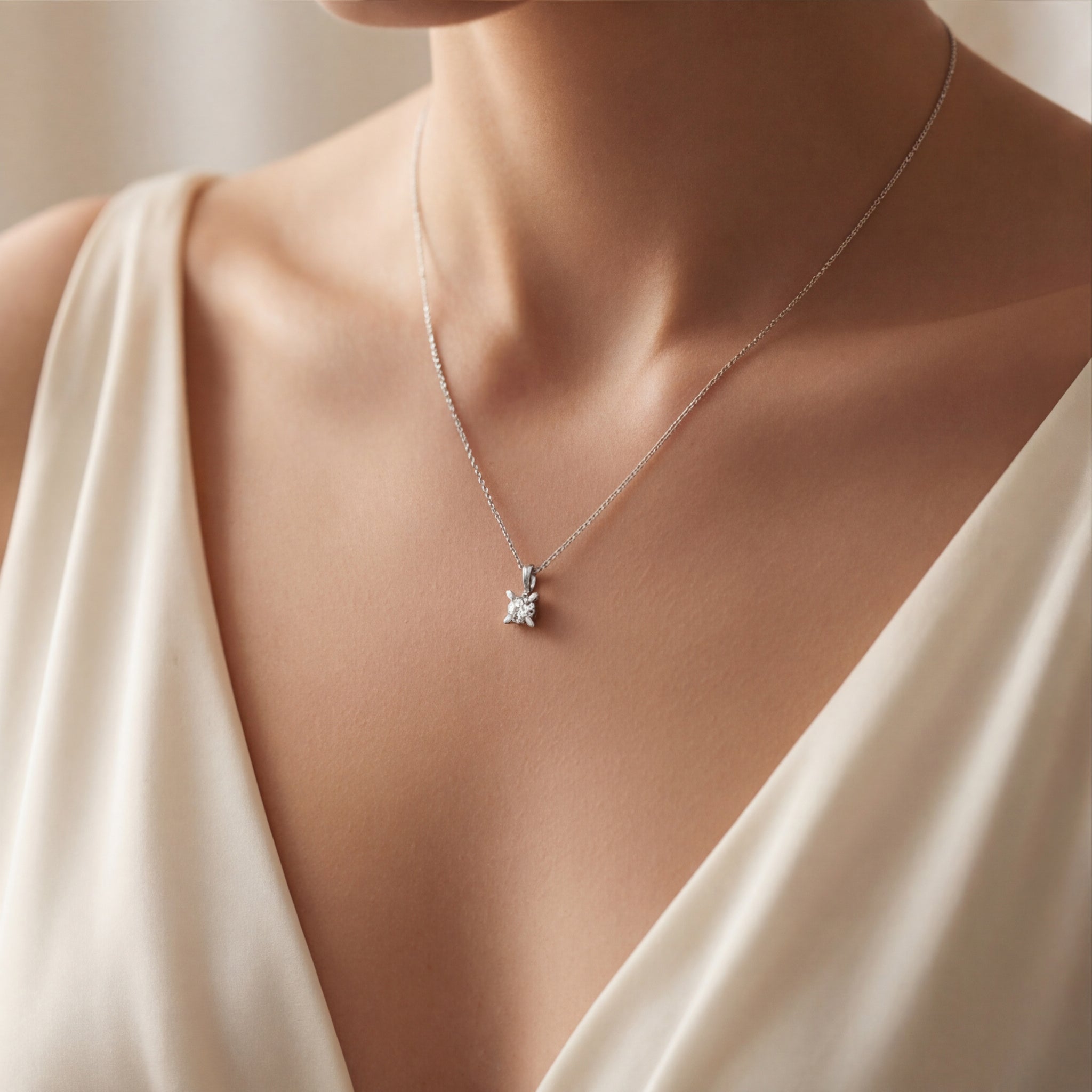 0,30 Karat Pırlanta Tektaş Kolye