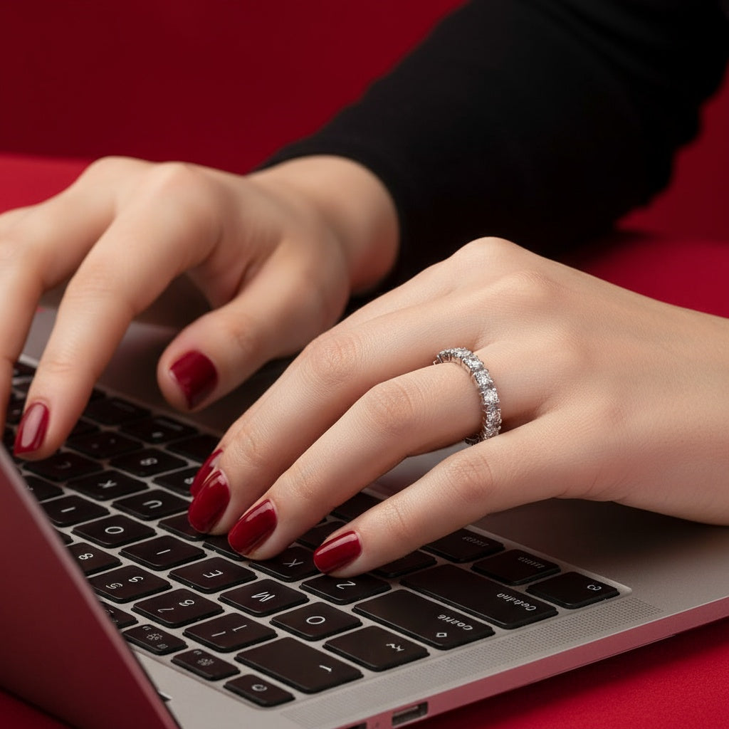 0,30 Karat Yarımtur Pırlanta Yüzük "Veca"