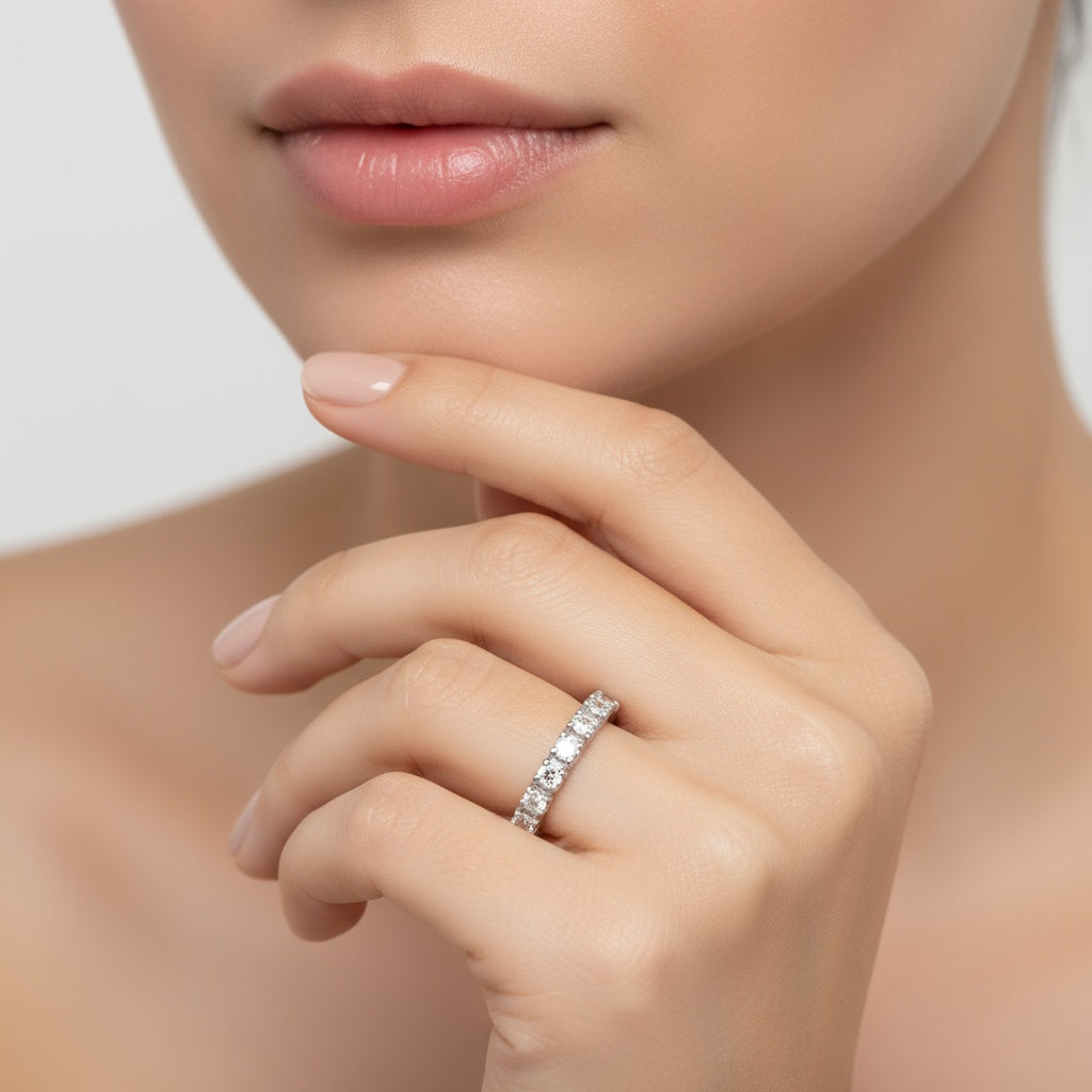 0,21 Karat Yarımtur Pırlanta Yüzük "Veca"