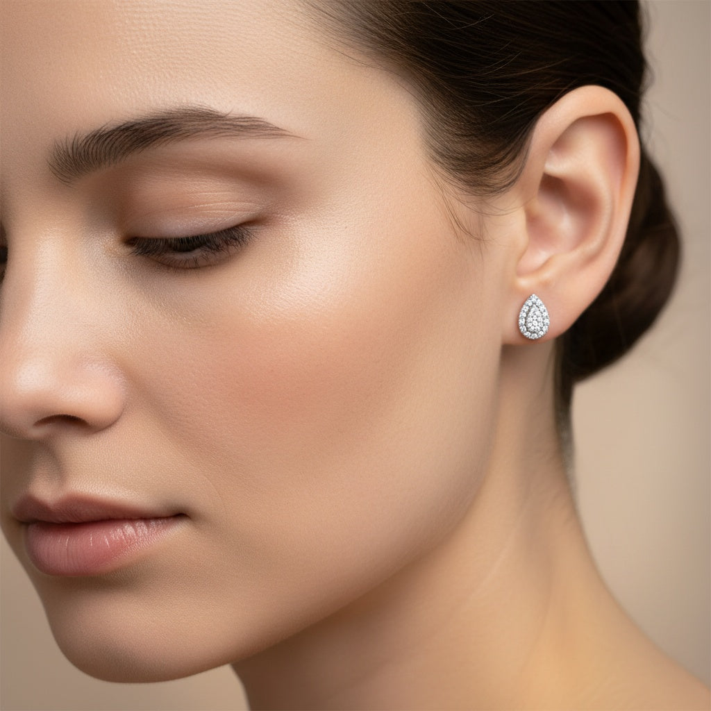 0,22 Karat Damla Coronet Pırlanta Küpe "Sillage"